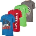 thumbnail image 1 of Boys T Shirts - Youth Big Kids Active Athletic Workout Sports Basketball Graphic Short Sleeve Top 4 Pack 14/16, Set E, 1 of 6