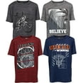 thumbnail image 1 of Boys T Shirts - Youth Big Kids Active Athletic Workout Sports Basketball Graphic Short Sleeve Top 4 Pack, 1 of 6