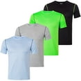 thumbnail image 1 of Boys T-Shirts - Youth Big Kids Active Workout Dry-Fit Stretch Crew Neck Short Sleeve Top 4 Pack, 1 of 6