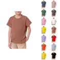 thumbnail image 1 of Boys T Shirts with Pocket Summer Plain Short Sleeve Crew Neck Basic Tops 2-13 Years, 1 of 5