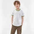 thumbnail image 1 of Boys T shirts Short Sleeve Crewneck Color Block Graphic Tees Summer Casual Loose Comfortable Kids T Shirts Size 2-3Y, 1 of 9