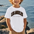 thumbnail image 1 of Boys T shirts Short Sleeve Crewneck Los Angeles Letter Print Graphic Tees Casual Stylish Summer Kids T Shirts Size 3-4Y, 1 of 4
