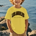 thumbnail image 1 of Boys T shirts Short Sleeve Crewneck Los Angeles Letter Print Graphic Tees Casual Stylish Summer Kids T Shirts Size 8-9Y, 1 of 4