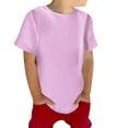 thumbnail image 1 of Boys T shirts Short Sleeve Crewneck Solid Color Tops Casual Comfortable Everyday Wear Kids T Shirts Size 90, 1 of 9
