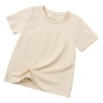 thumbnail image 1 of Boys T shirts Short Sleeve Crewneck Solid Color Tops With Pocket Casual Comfortable Kids T Shirts Size 2-3Y, 1 of 4