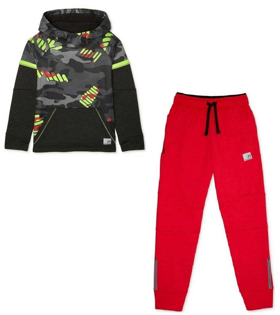 Boys Tech Fleece Camo Pullover Hoodie and Jogger Pants Set