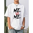 thumbnail image 1 of Boys & Teens' Casual Graphic Print Round Neck Short Sleeve T-Shirt, Summer Top, 1 of 5
