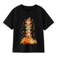 Boys' Thanksgiving Give Thanks Graphic T-Shirt, Turkey Fall Short ...