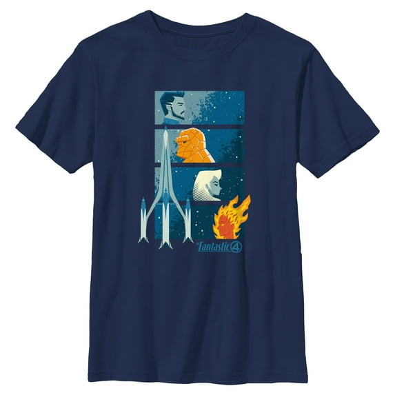 Boys The Fantastic Four: First Steps Family Profile Portraits T Shirt