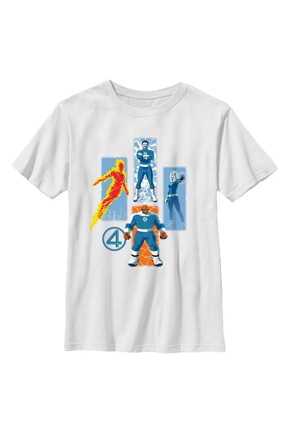 Boys The Fantastic Four: First Steps Hero Pose T Shirt