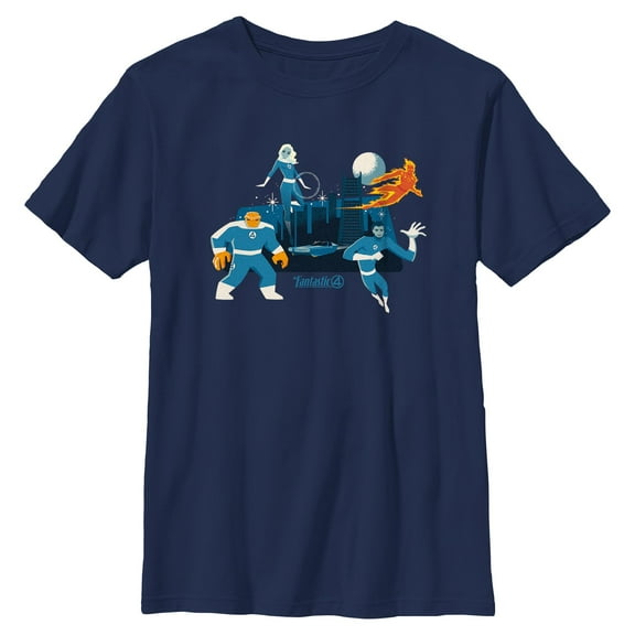 Boys The Fantastic Four: First Steps Heroes in the City T Shirt