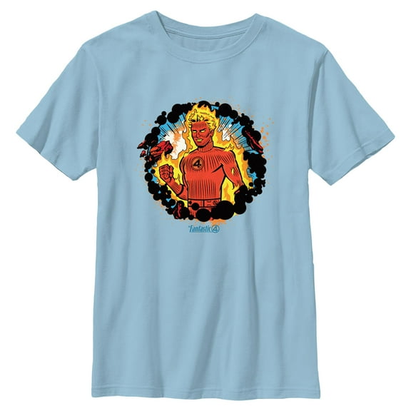 Boys The Fantastic Four: First Steps Human Torch Fire Power T Shirt