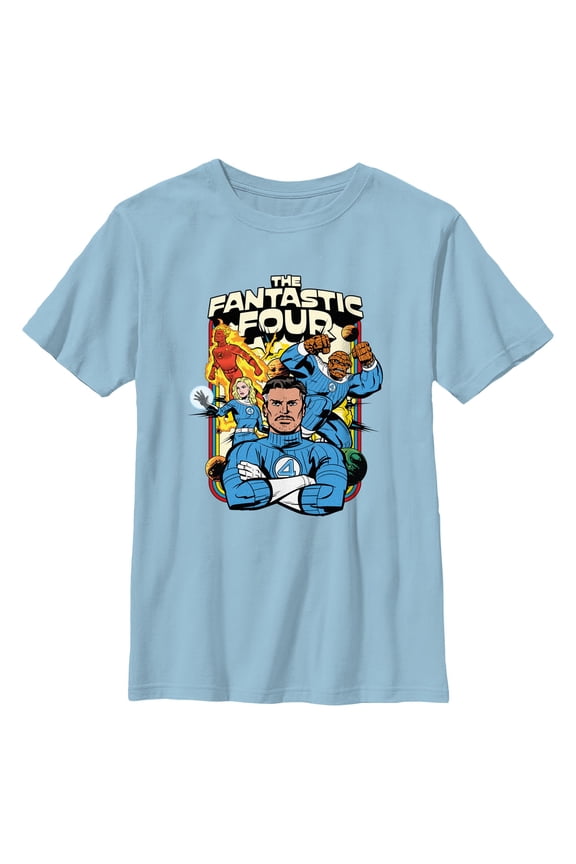 Boys The Fantastic Four: First Steps Retro Family T Shirt