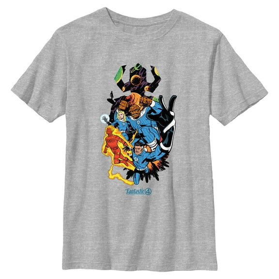 Boys The Fantastic Four: First Steps Team vs Galactus T Shirt
