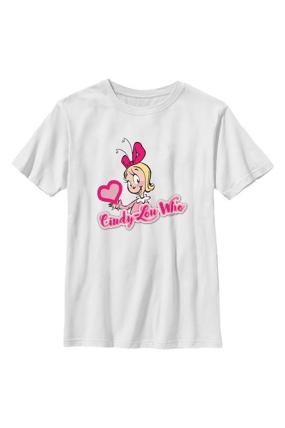 Boys The Grinch Cindy-Lou Who Heart T Shirt
