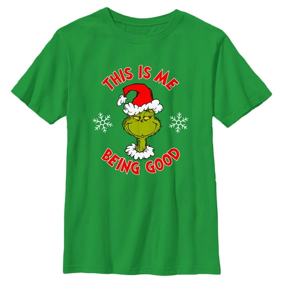 Boys' The Grinch Christmas Me Being Good T Shirt