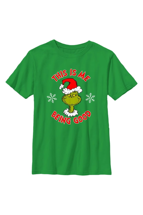Boys' The Grinch Christmas Me Being Good T Shirt