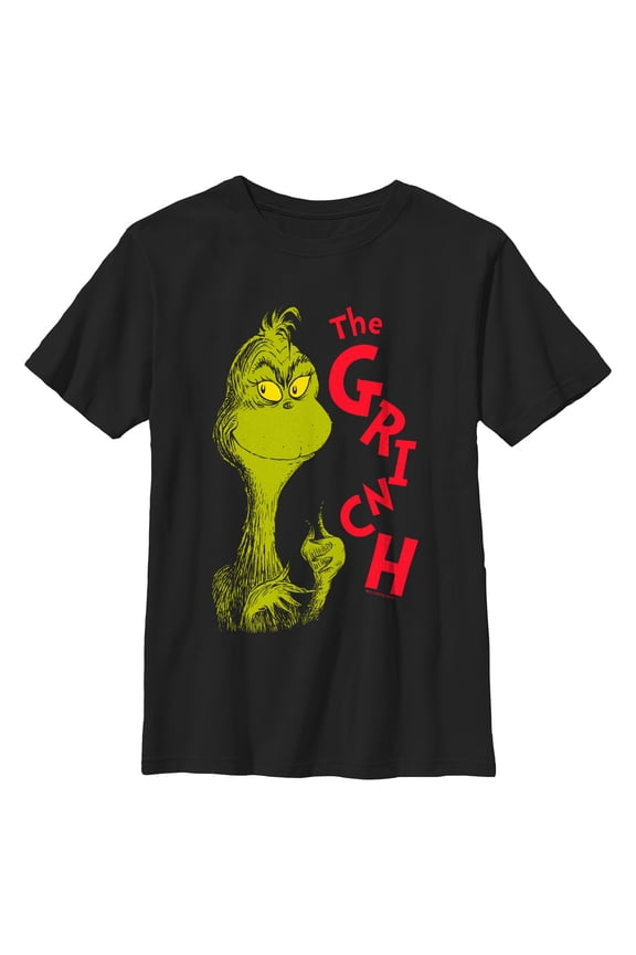 Boys The Grinch Mean One Face T Shirt