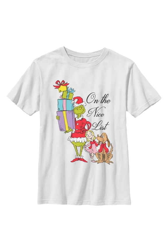 Boys The Grinch On The Nice List T Shirt