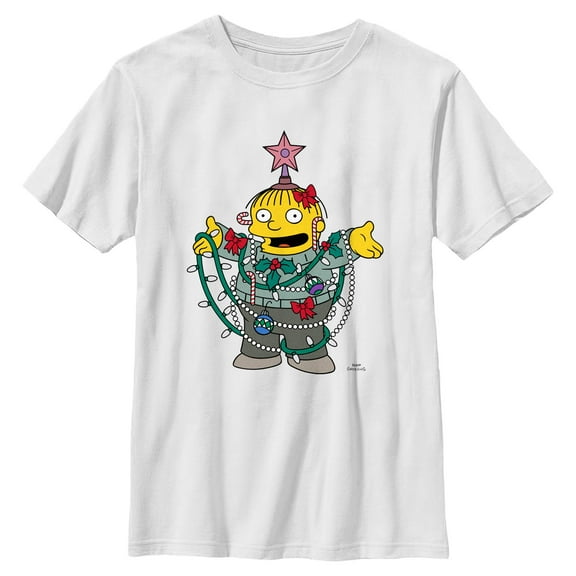 Boys The Simpsons Christmas Lights Ralph Pose T Shirt