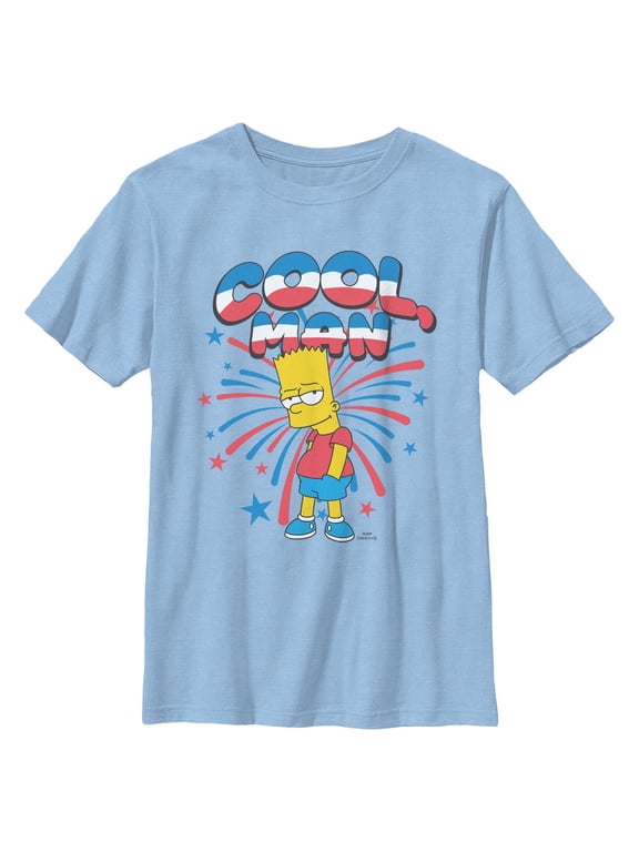 Boys The Simpsons Festive Cool Man Bart T Shirt