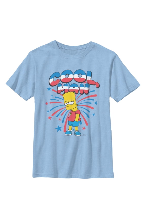 Boys The Simpsons Festive Cool Man Bart T Shirt