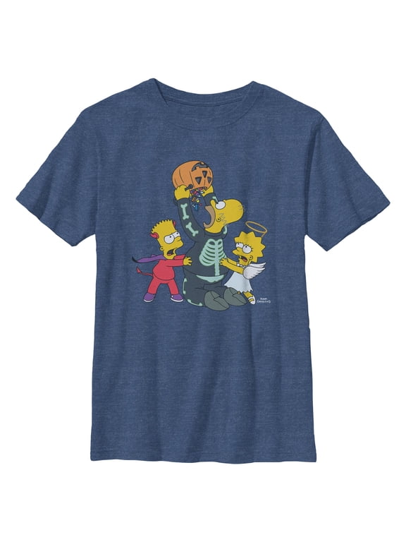 Boys The Simpsons Halloween Greedy Homer T Shirt