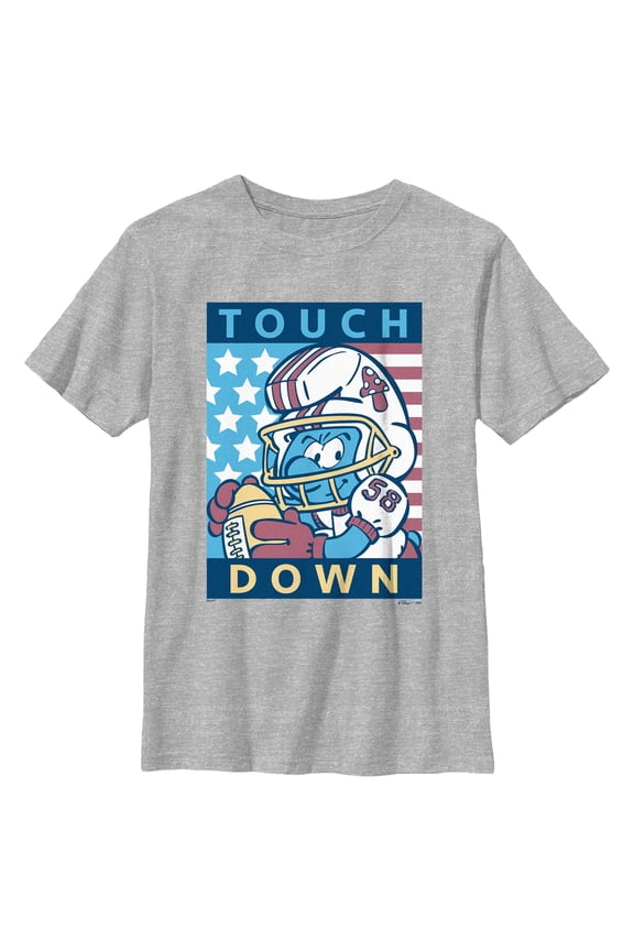 Boys The Smurfs Blues Touch Down T Shirt