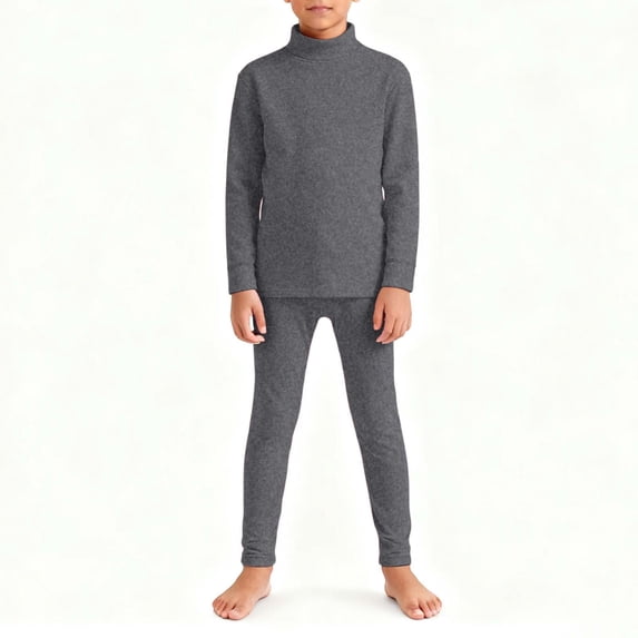 Sunshuilll Big & Tall Warm Base Layer Top and Pants, Gray
