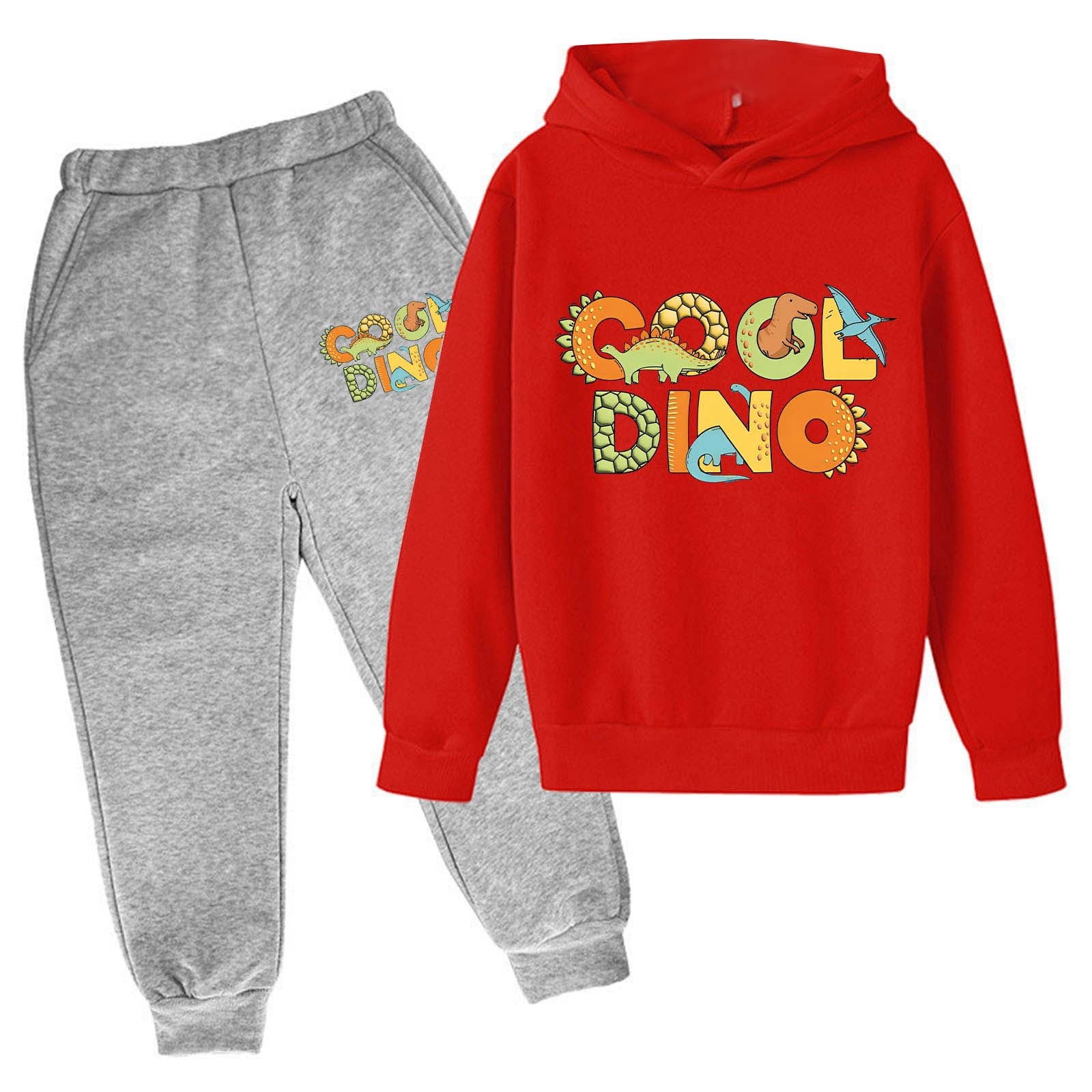 Boys Thermal Set Hoodie Pullover Printed Underwear Cute Long Sleeve ...
