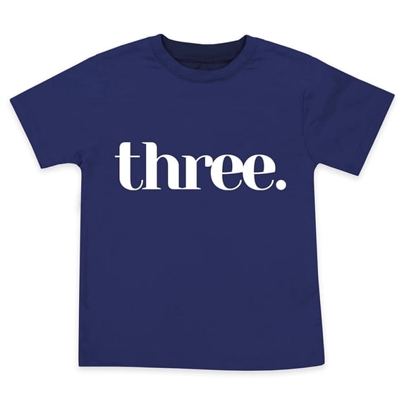 Boys Three Year Old Birthday Tshirts for Third Bday Party for 3 Year Old Toddler in Blue