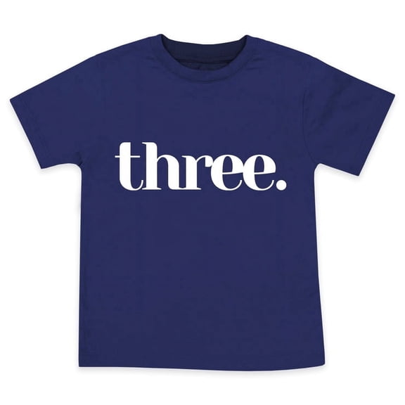 Boys Three Year Old Birthday Tshirts for Third Bday Party for 3 Year Old Toddler in Blue