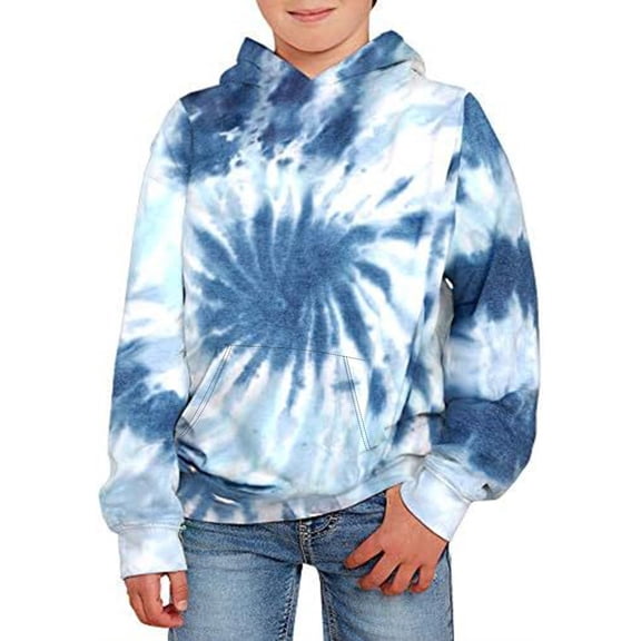 Boys Tie Dye Shirt Long Sleeves Toddler Boys Girls Cute Coat Sweatshirt Color Solid Zip Long Hoodie Top Sleeve Up Kids Jackets For Boys Girls Dark Blue Black Tie Dye