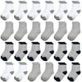 thumbnail image 1 of Boys Toddler Crew Socks- 24 Pairs Soft Athletic Casual School Socks for Kids Boys Girls 1-14 Years Old, 1 of 5