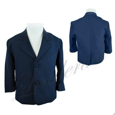 Boys Toddler Formal Wedding Party Church Navy Blazer Style Jacket Coat Baby - 7