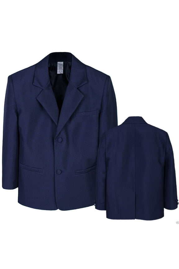 Boys Toddler Formal Wedding Party Church Navy Blue Blazer Style Jacket Coat S-7