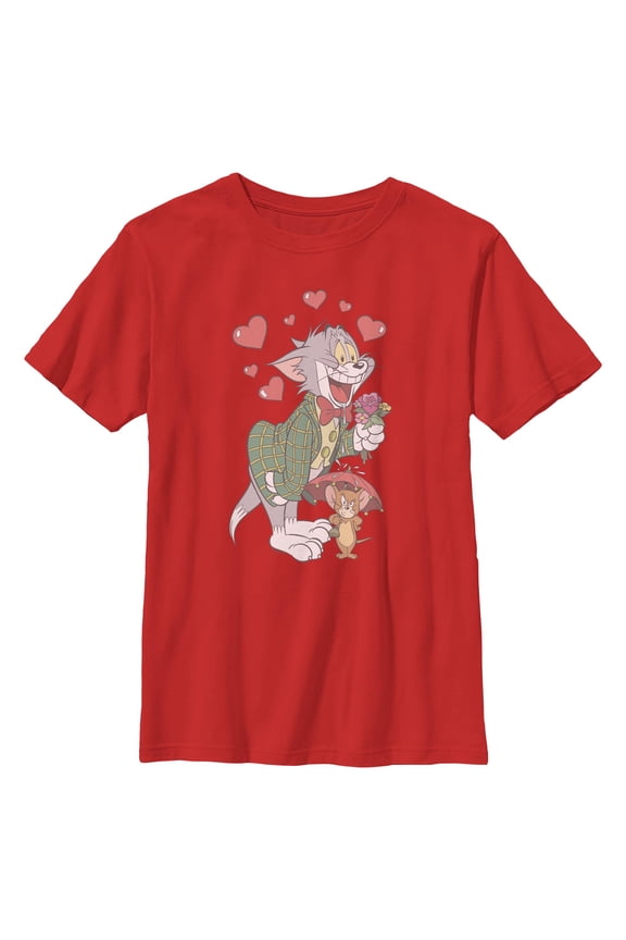 Boys Tom and Jerry Valentine Friends T Shirt