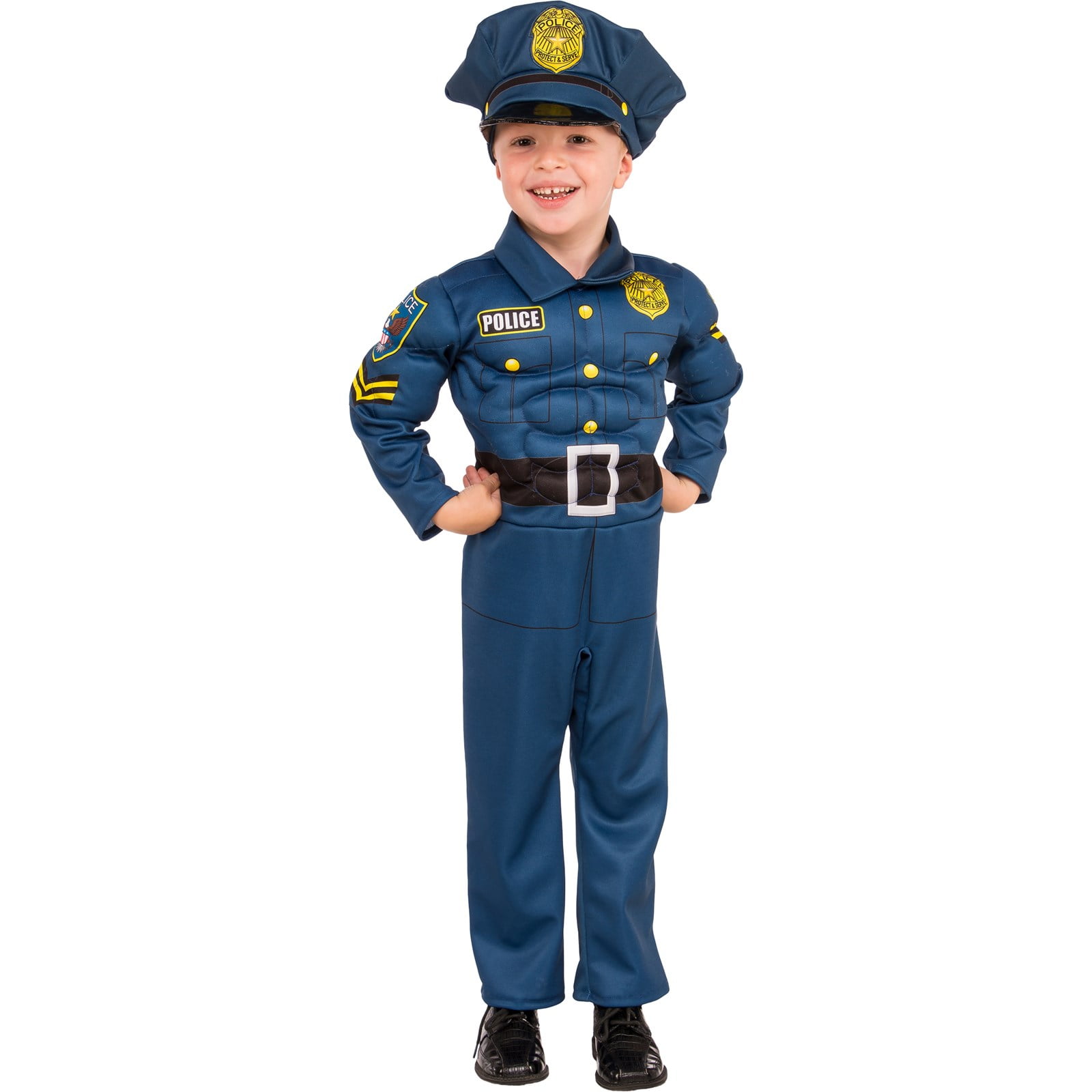 Boys SWAT Team Commander Police Cop Fancy Dress Costume Kids Outfit