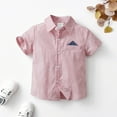 Boys Tops Boys' Plaid Short Sleeved Shirts Small And Medium Sized
