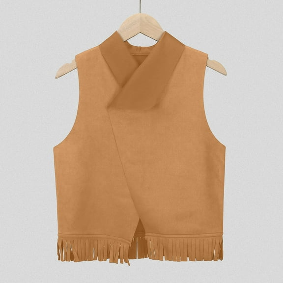Boys Tops Cowboy Vest 70s Retro Clothes Carnival Clothes Cute Tops for Girls 4T