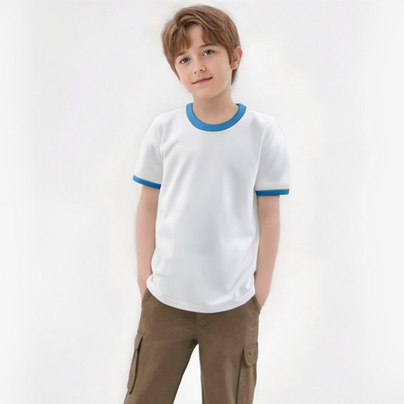 Boys Tops Kids Short Sleeve Crewneck T Shirts for Toddlers Stylish and Comfortable Clothing for Children