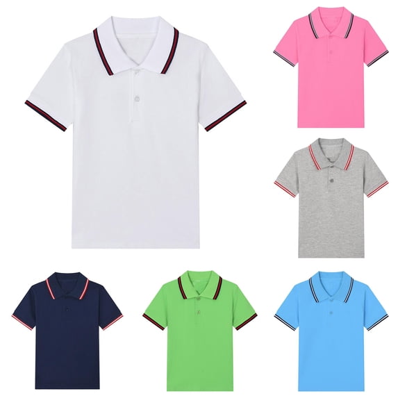 Boys Tops Toddler Classic Loose Short Tunic Blouse Soft Sleeve Solid T Shirt Tee Clothes Kids Loose Fit Basic Tees