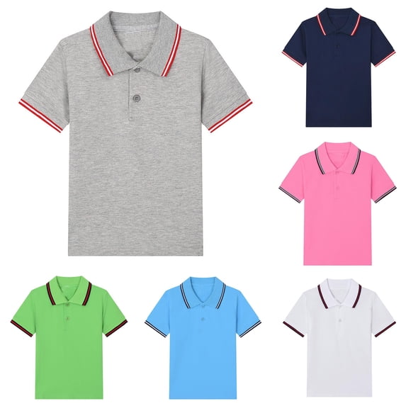 Boys Tops Toddler Classic Loose Short Tunic Blouse Soft Sleeve Solid T Shirt Tee Clothes Kids Loose Fit Basic Tees