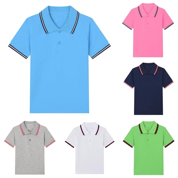 Boys Tops Toddler Classic Loose Short Tunic Blouse Soft Sleeve Solid T Shirt Tee Clothes Kids Loose Fit Basic Tees