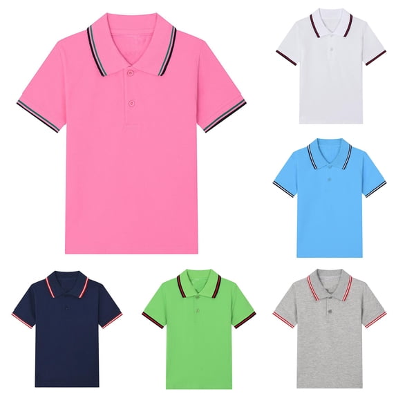 Boys Tops Toddler Classic Loose Short Tunic Blouse Soft Sleeve Solid T Shirt Tee Clothes Kids Loose Fit Basic Tees