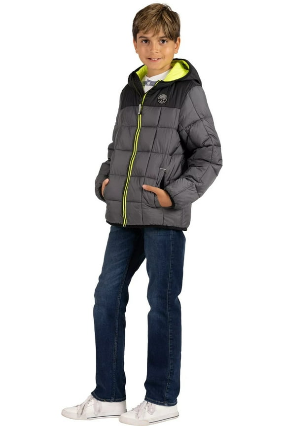Boys' Torque Puffer Jacket Full-Zip Lightweight Water-Resistant New