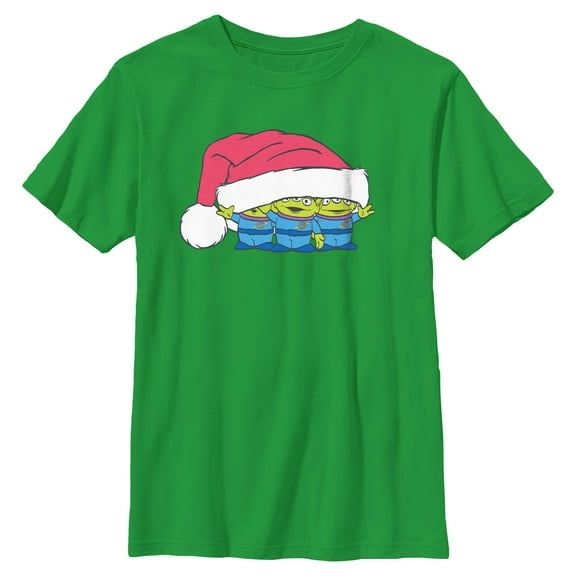 Boys Toy Story Christmas Aliens Santa Hat T Shirt