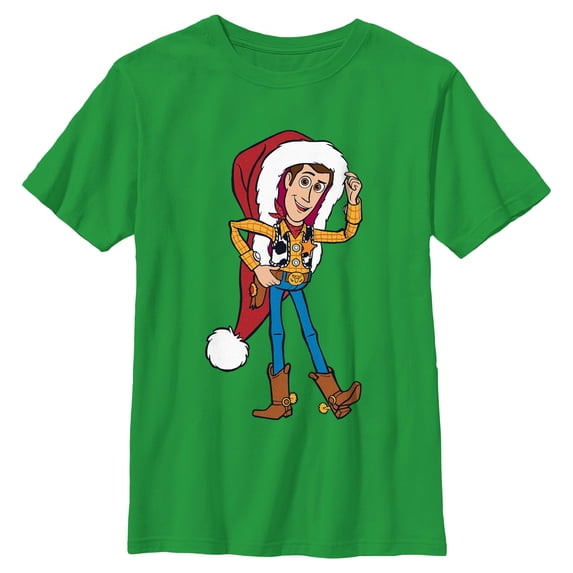 Boys Toy Story Christmas Woody Santa Hat T Shirt