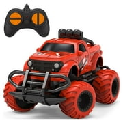 Boys Toys Age 3-6,Remote Control Car for Kid Age 3-5, 2.4 G RC Truck for 3 4 5 6 Years Old Boys Girls,Car Toys for 3-6 Years Old, Birthday Gifts for 3 -7 Years Old,Red Palm Size