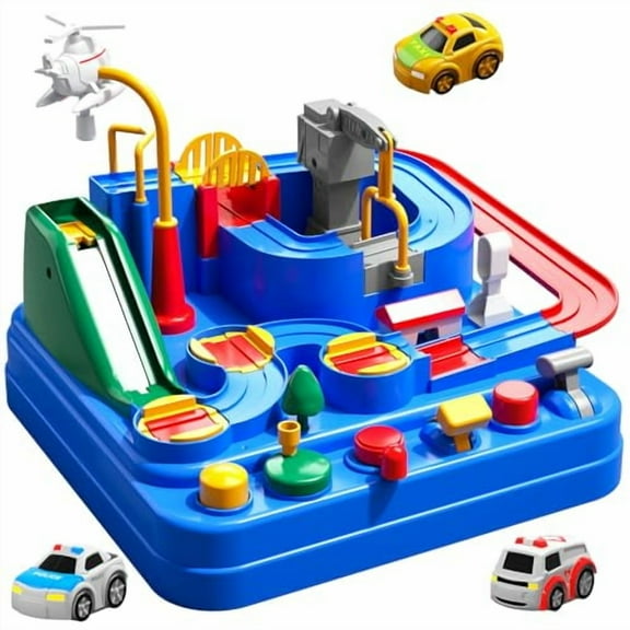 Boys Toys Car Track,Kids Race Track City Adventurous Car Toy for 3 4 5 6 7 Years Old Boys Girls - Car Toys with 3 Cars,Car Track Toys for Boys Age 3,Birthday Gifts Toys for Boys 3-5 Years Old